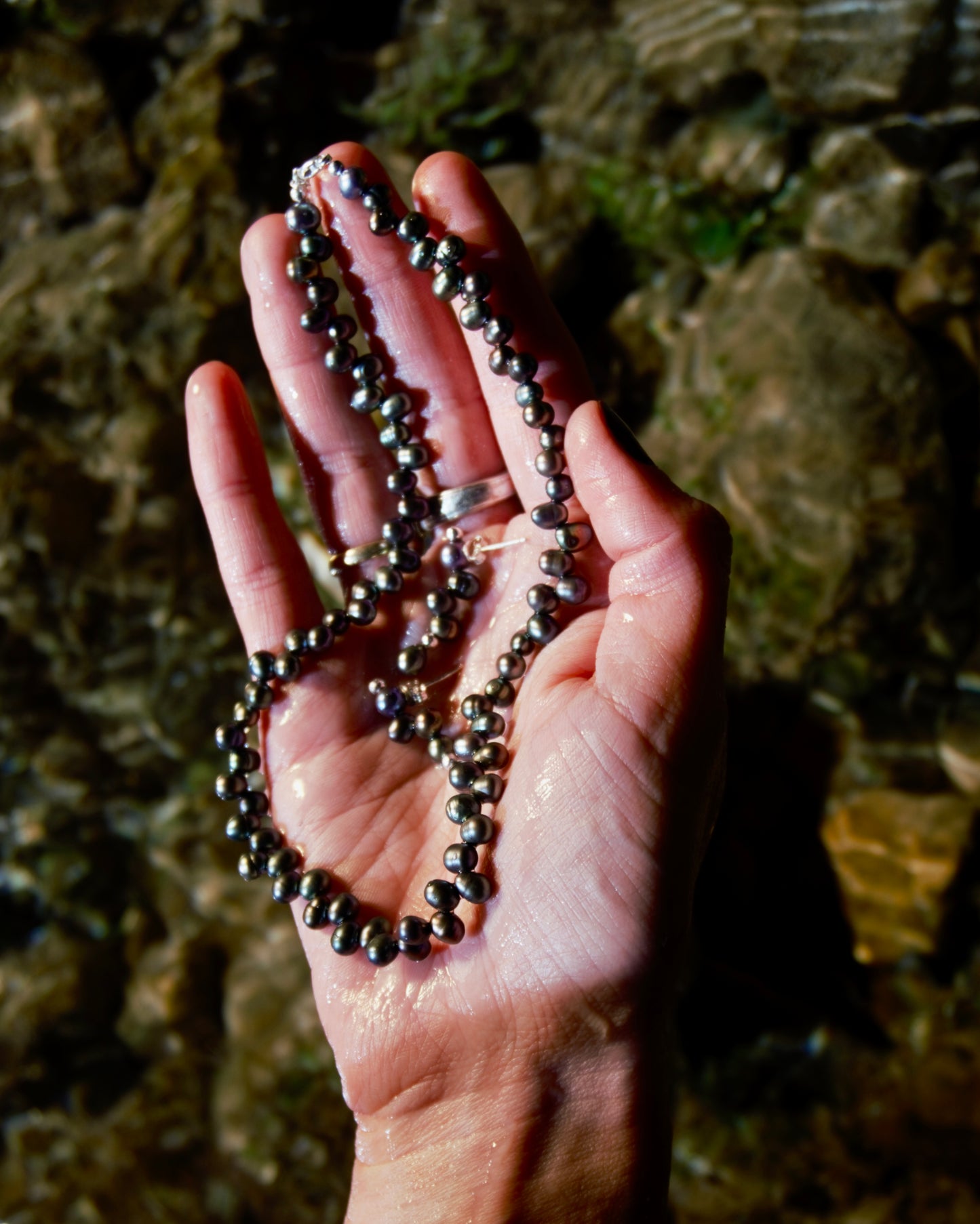 BLACK CORAL EARRINGS