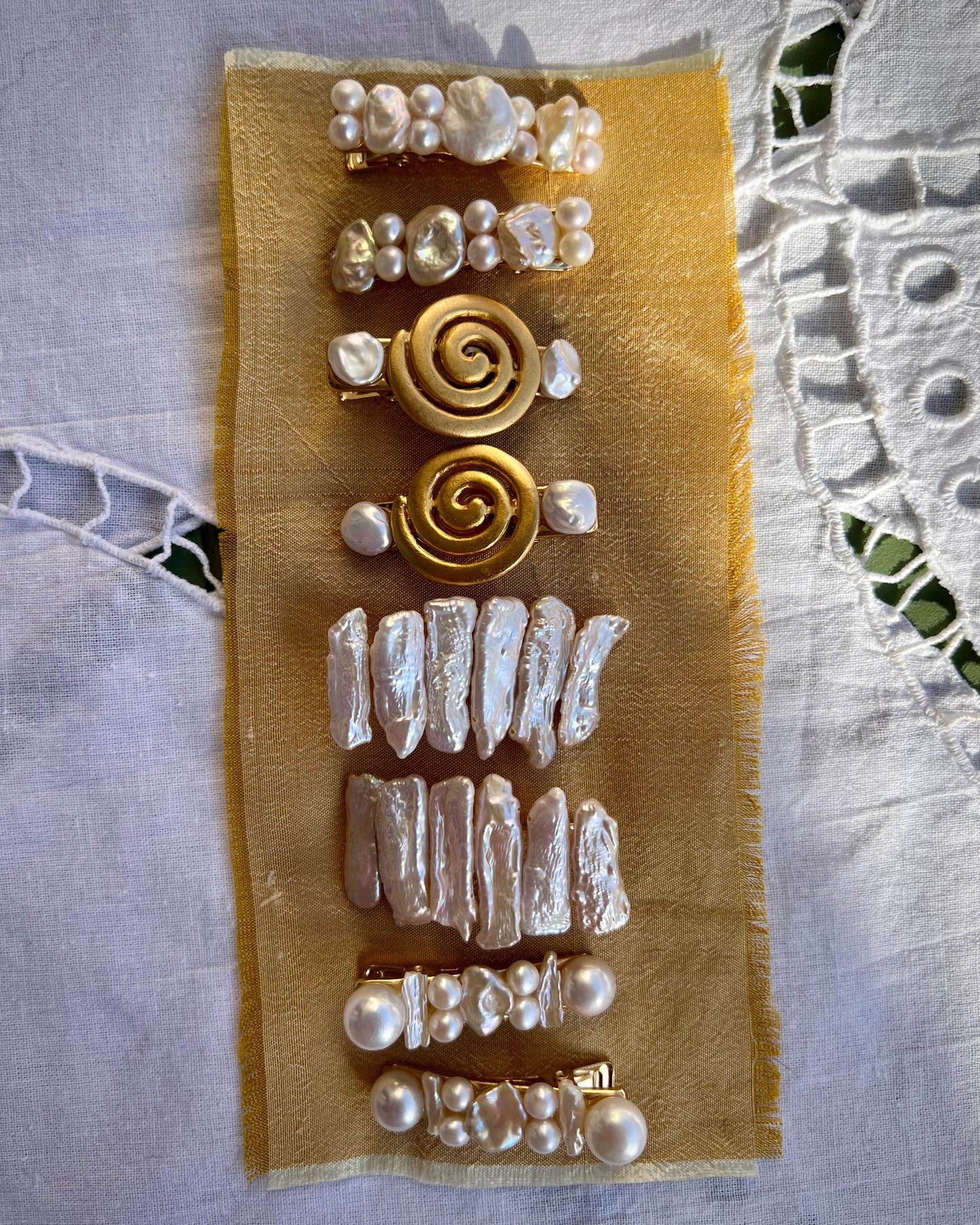 PEARLY BARETTES