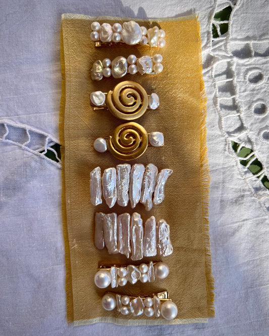 PEARLY BARETTES