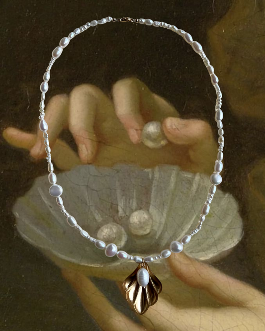 THE WORLD IS YOUR OYSTER NECKLACE